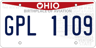 OH license plate GPL1109