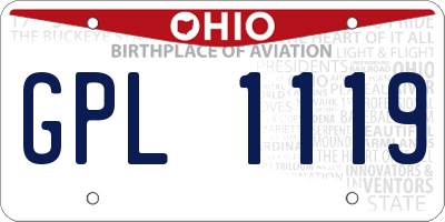 OH license plate GPL1119