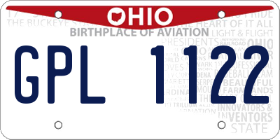 OH license plate GPL1122