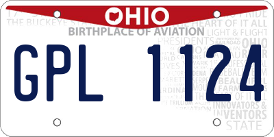OH license plate GPL1124