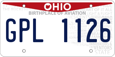 OH license plate GPL1126
