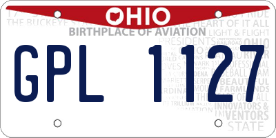 OH license plate GPL1127