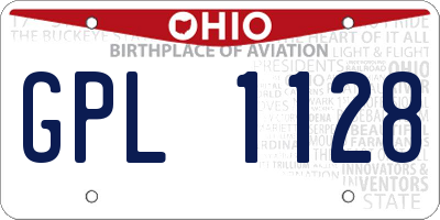 OH license plate GPL1128