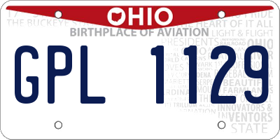 OH license plate GPL1129