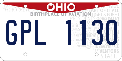 OH license plate GPL1130