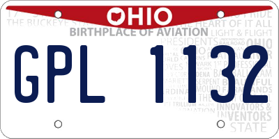 OH license plate GPL1132