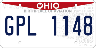 OH license plate GPL1148