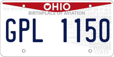 OH license plate GPL1150