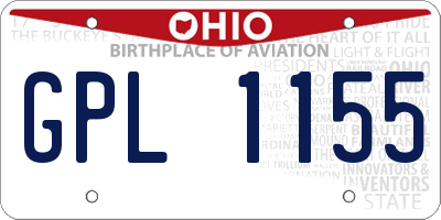 OH license plate GPL1155