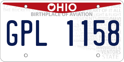 OH license plate GPL1158