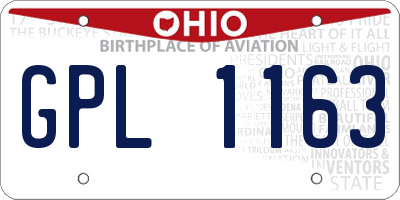 OH license plate GPL1163