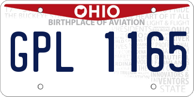 OH license plate GPL1165