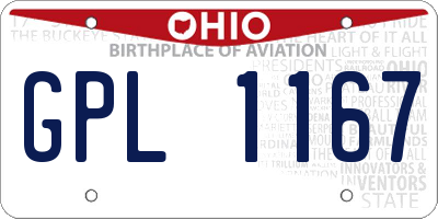 OH license plate GPL1167