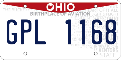 OH license plate GPL1168