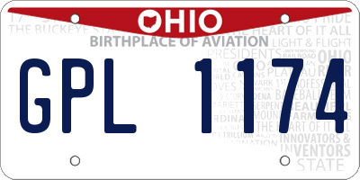 OH license plate GPL1174