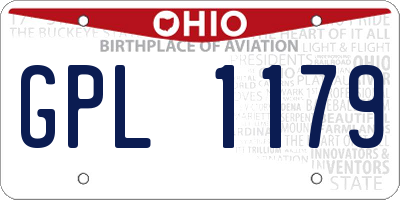 OH license plate GPL1179