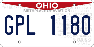 OH license plate GPL1180