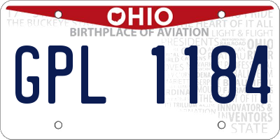 OH license plate GPL1184