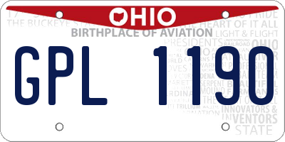 OH license plate GPL1190