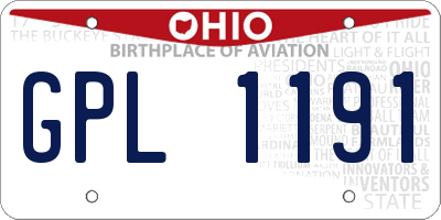 OH license plate GPL1191