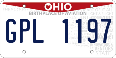 OH license plate GPL1197