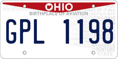 OH license plate GPL1198