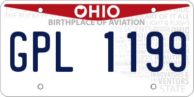 OH license plate GPL1199