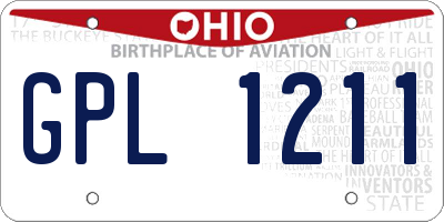 OH license plate GPL1211