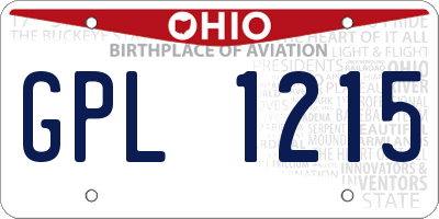 OH license plate GPL1215