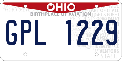 OH license plate GPL1229