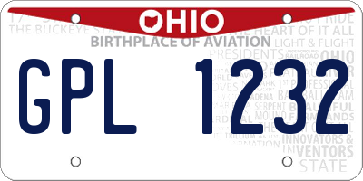 OH license plate GPL1232