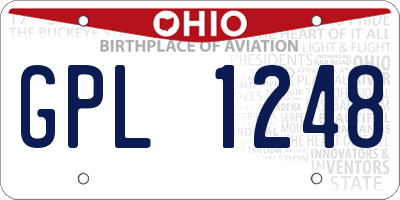 OH license plate GPL1248