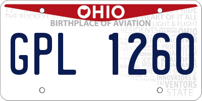OH license plate GPL1260