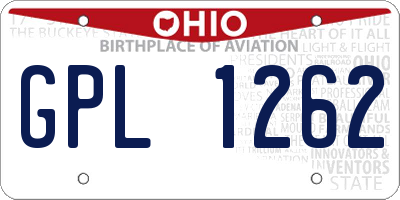 OH license plate GPL1262