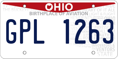 OH license plate GPL1263