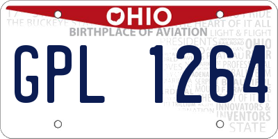 OH license plate GPL1264