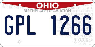 OH license plate GPL1266