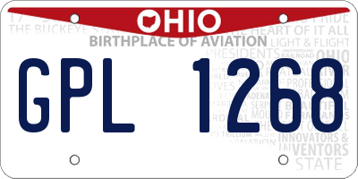 OH license plate GPL1268