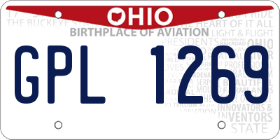 OH license plate GPL1269