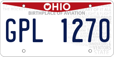 OH license plate GPL1270
