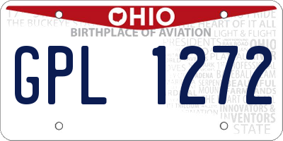 OH license plate GPL1272