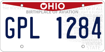 OH license plate GPL1284