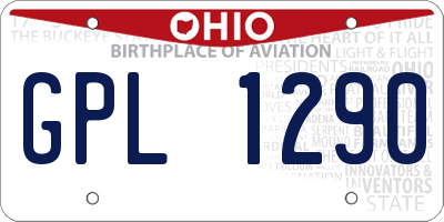 OH license plate GPL1290