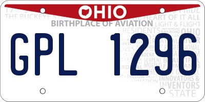 OH license plate GPL1296
