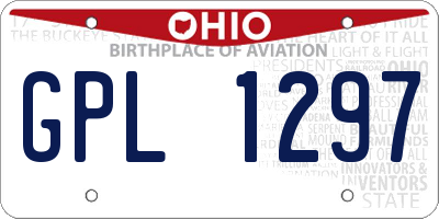 OH license plate GPL1297