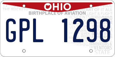OH license plate GPL1298