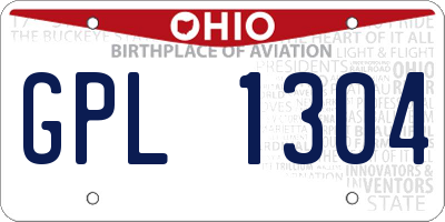 OH license plate GPL1304