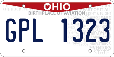 OH license plate GPL1323