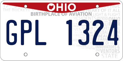 OH license plate GPL1324