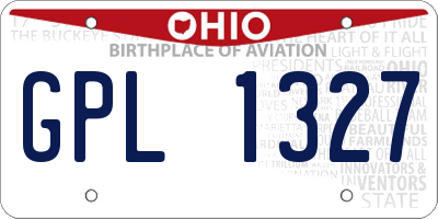 OH license plate GPL1327